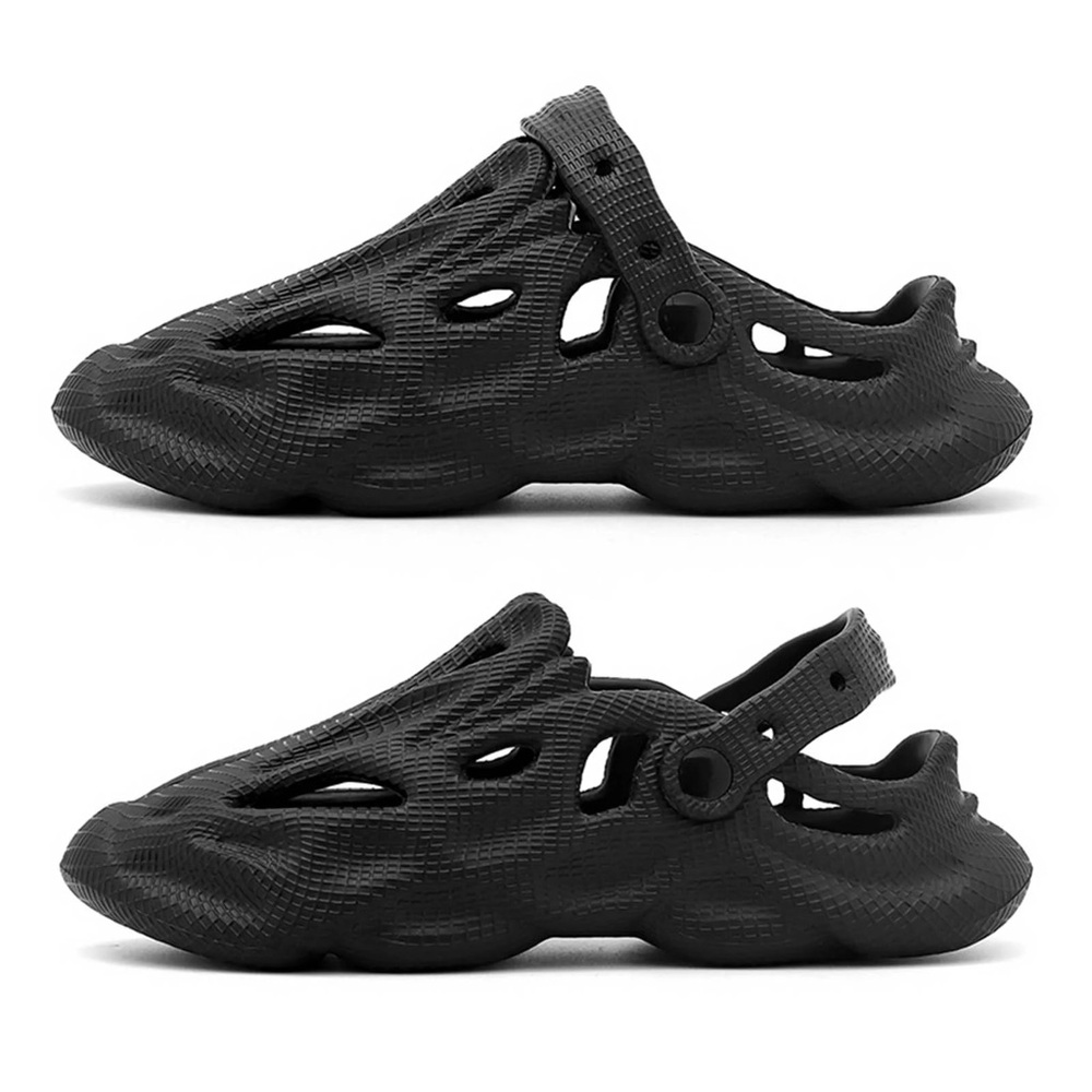 Men’s Black Slip-On Clog Sandals‎ Garden Pool Outdoor Size 44